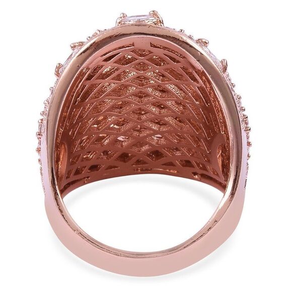 4 for $ 20 Simulated White Diamond Openwork Rosetone - Picture 3 of 4